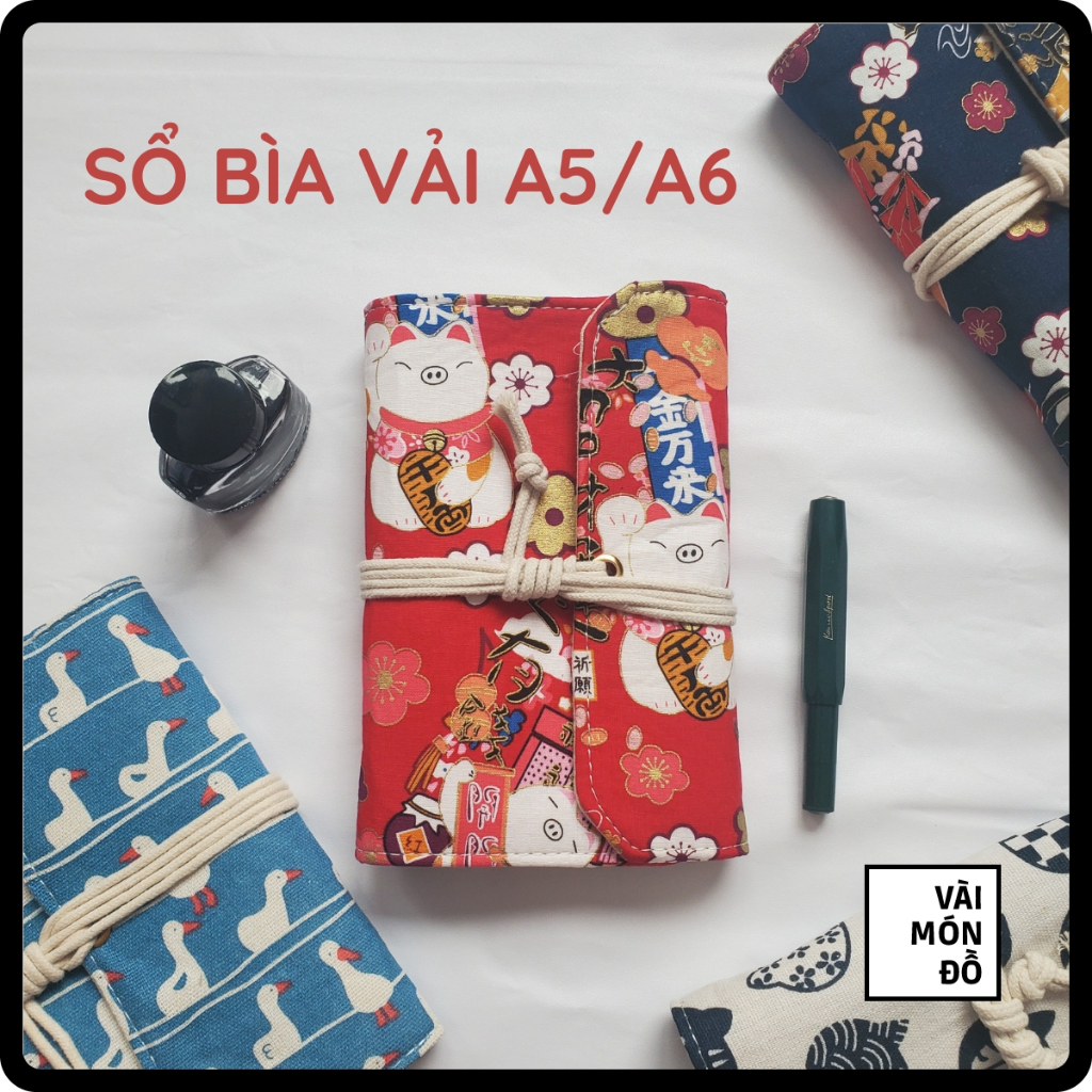 Sổ Tay Notebook Bìa Vải Sổ Bìa Vải Gáy Còng Sổ Cỡ A6 A5 Sổ 90 Trang ...