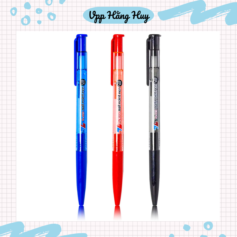 Bút TL 023 hộp 20 bút xanh đen đỏ