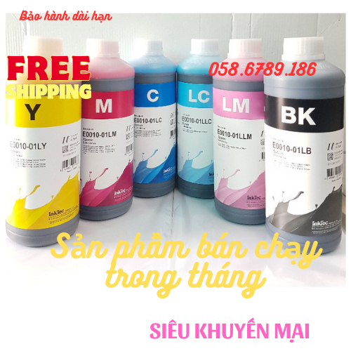 Mực Inktec 1 lít dye ink cho máy in màu Epson,Canon,Hp.v.v | Shopee ...