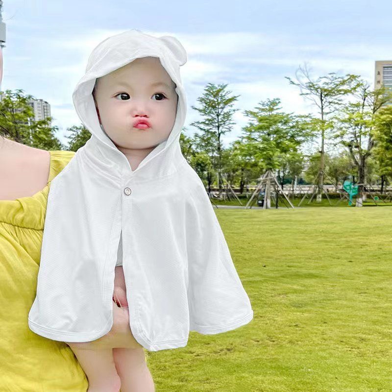 Áo choàng chống nắng cánh dơi mũ hình tai gấu, chống nắng UPF 50+ cho bé mesocshop