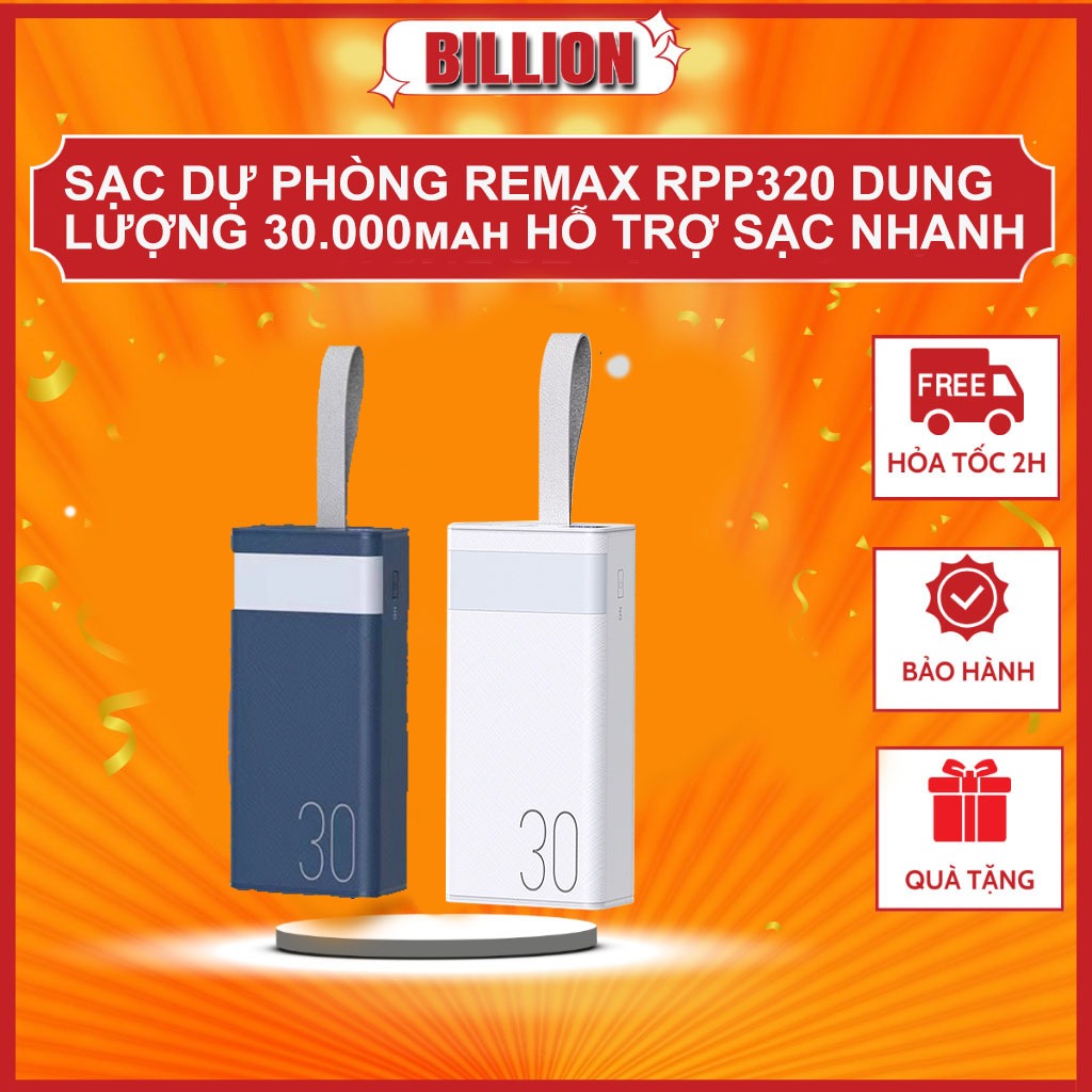 Sạc Dự Phòng Remax RPP 320 30000Mah Sạc Nhanh QC3.0 22.5W Và PD20W ...