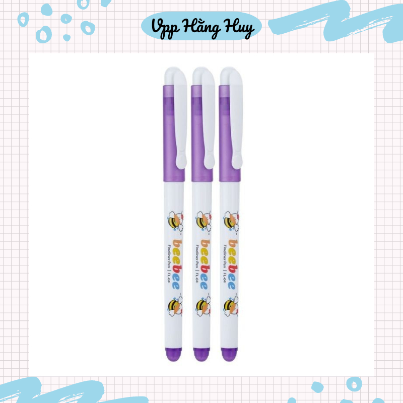 Hộp 10cái Bút bebe-bút dạ kim màu tím