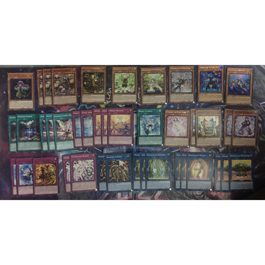 Set thẻ bài Yugioh Aroma Rikka Sunavalon AE từ set CR03 (Có Rosemary