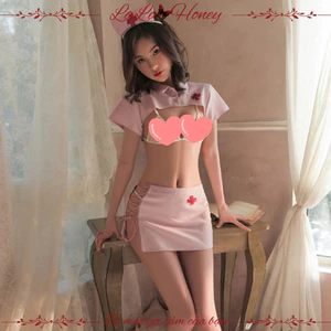 Váy Đầm Ngủ Cosplay Cô Nữ Y Tá Sexy, Bộ Đồ Ngủ Cosplay Cô Nữ Y Tá Sexy Gợi Cảm Quyến Rũ - LALA HONEY