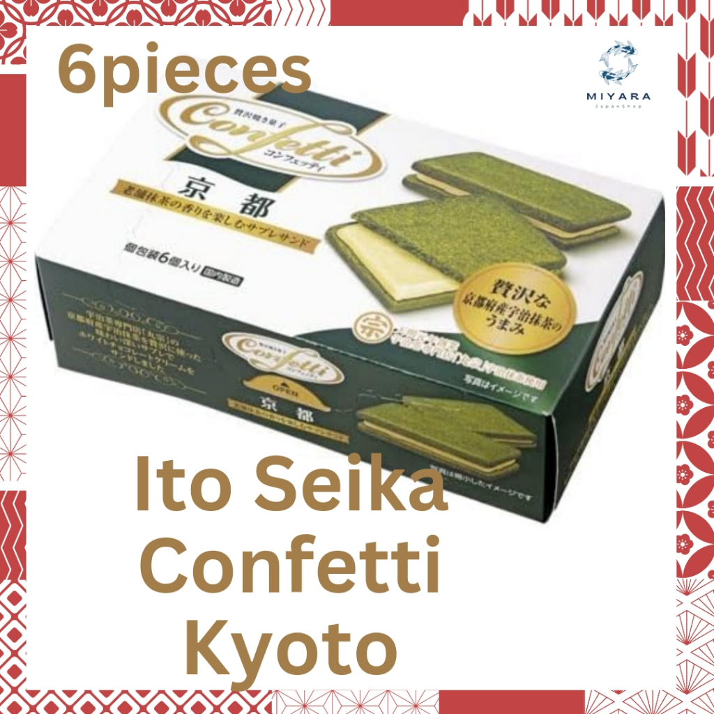 MADE IN JAPAN Ito seika Confetti kyoto 6pieces rich uji Matcha Sable