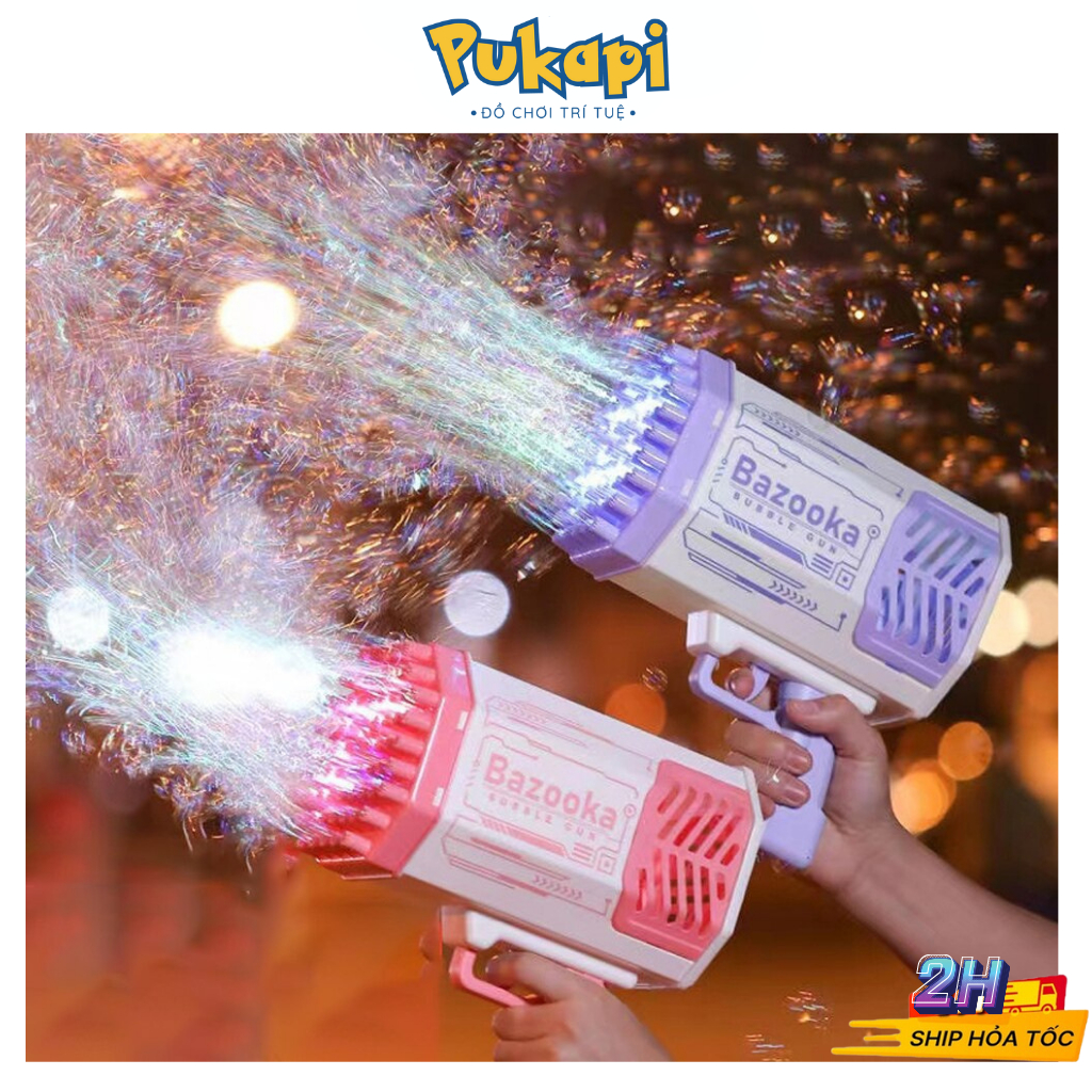 Súng Bắn Bong Bóng Súng Phun Bong Bóng 69 32 nòng Máy Thổi Bong Bóng Xà Phòng Siêu Cute Thiết Kế Mới-Đồ Chơi PUKAPI