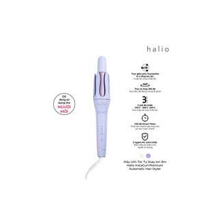 Máy uốn tóc tự xoay ion âm Halio instaCurl Premium Automatic Hair Styler -Bảo hành 24 tháng[HỎA TỐC]