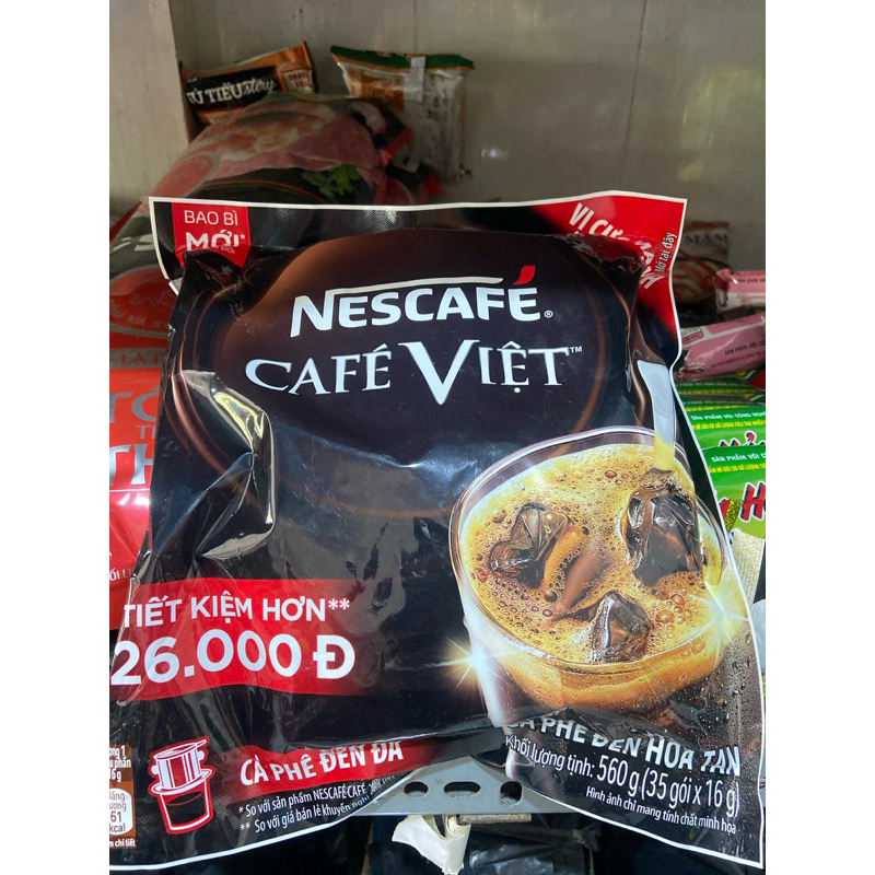 NESCAFÉ CAFÉ VIỆT CÀ PHÊ ĐEN ĐÁ bịch 560g (35 gói * 16g) | Shopee Việt Nam