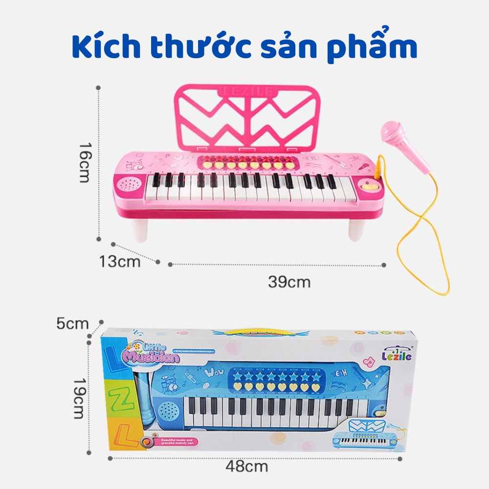 Đàn organ kèm mic cho bé đồ chơi âm nhạc cho bé trai bé gái