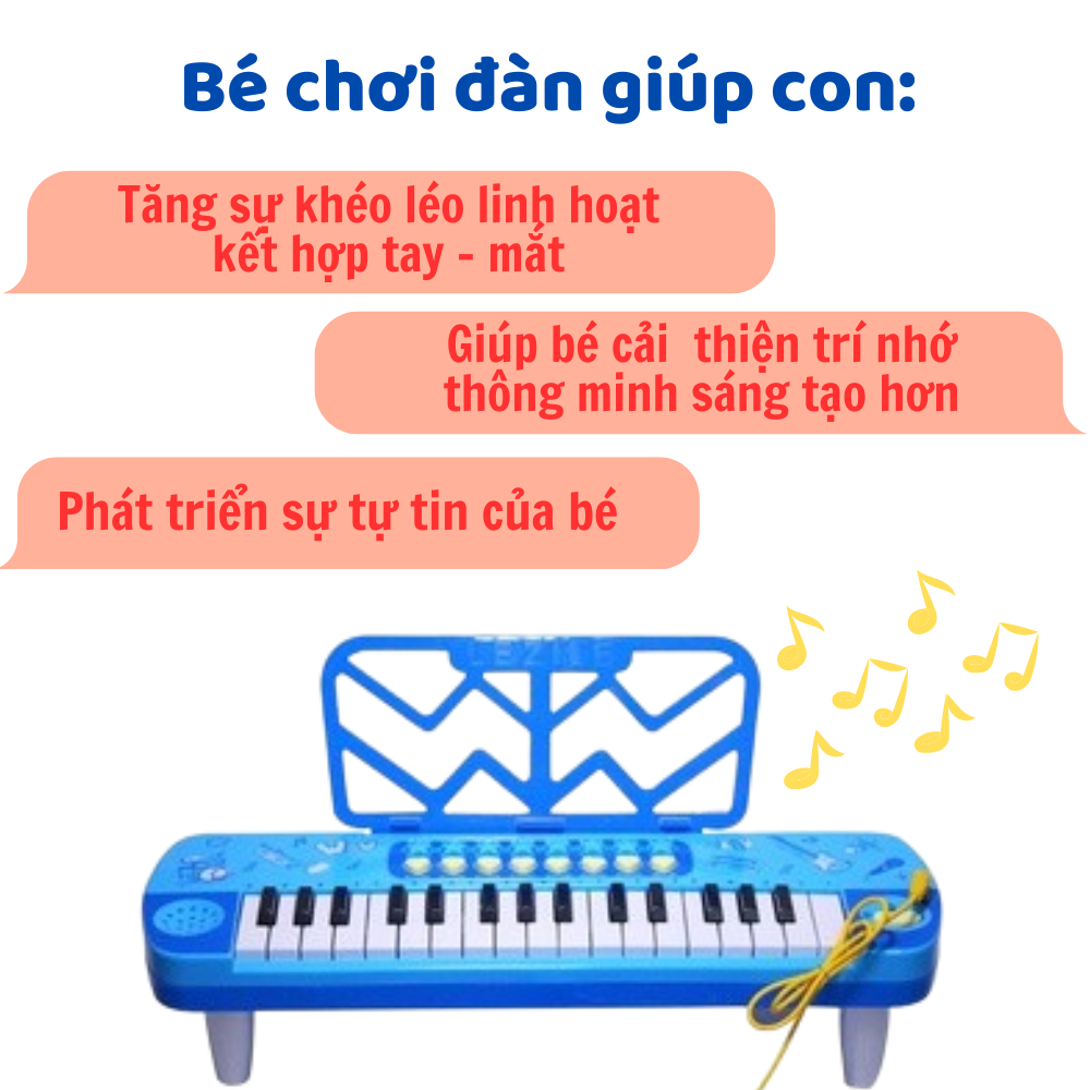 Đàn organ kèm mic cho bé đồ chơi âm nhạc cho bé trai bé gái