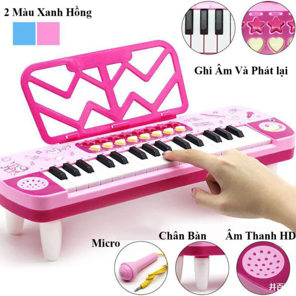 Đàn organ kèm mic cho bé đồ chơi âm nhạc cho bé trai bé gái