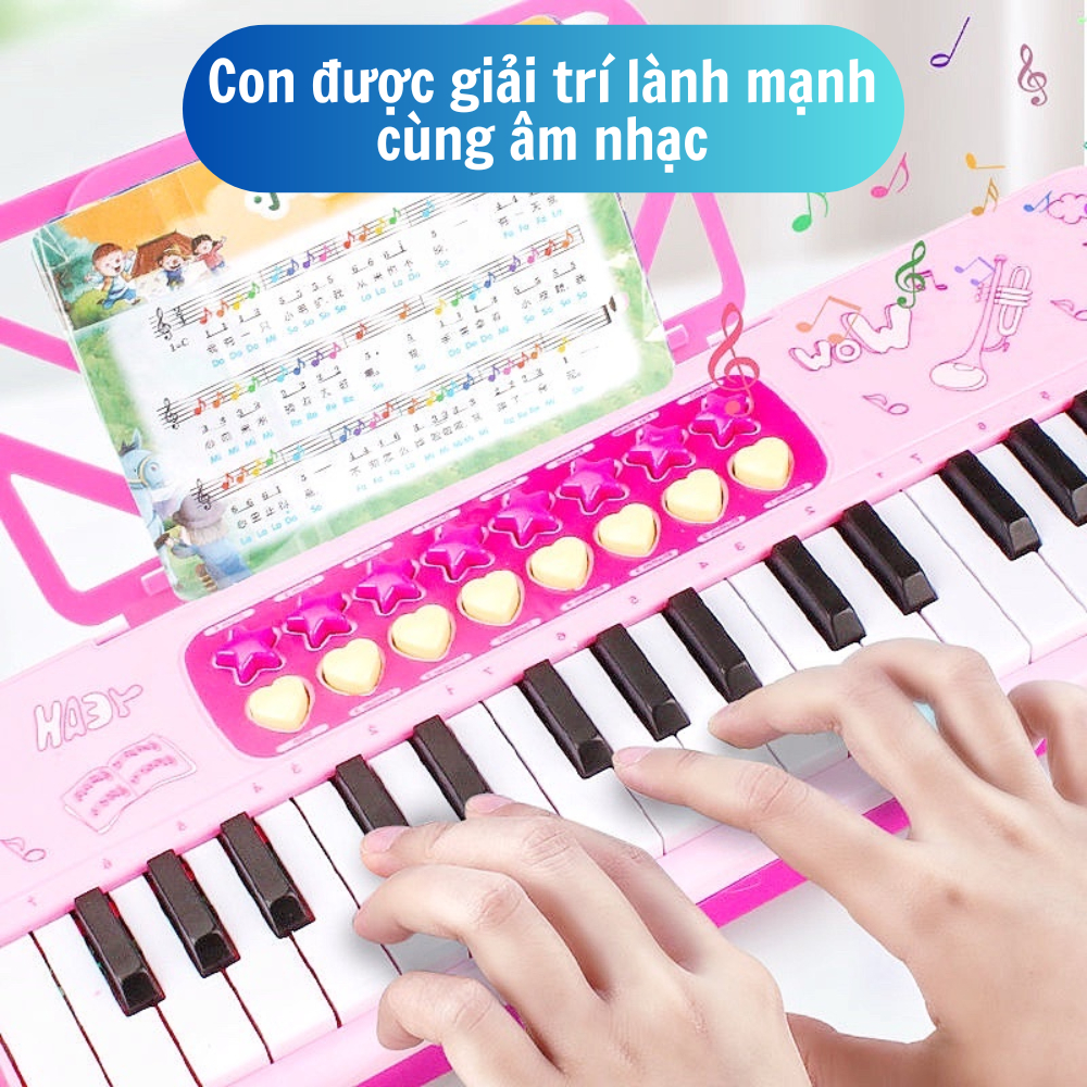 Đàn organ kèm mic cho bé đồ chơi âm nhạc cho bé trai bé gái