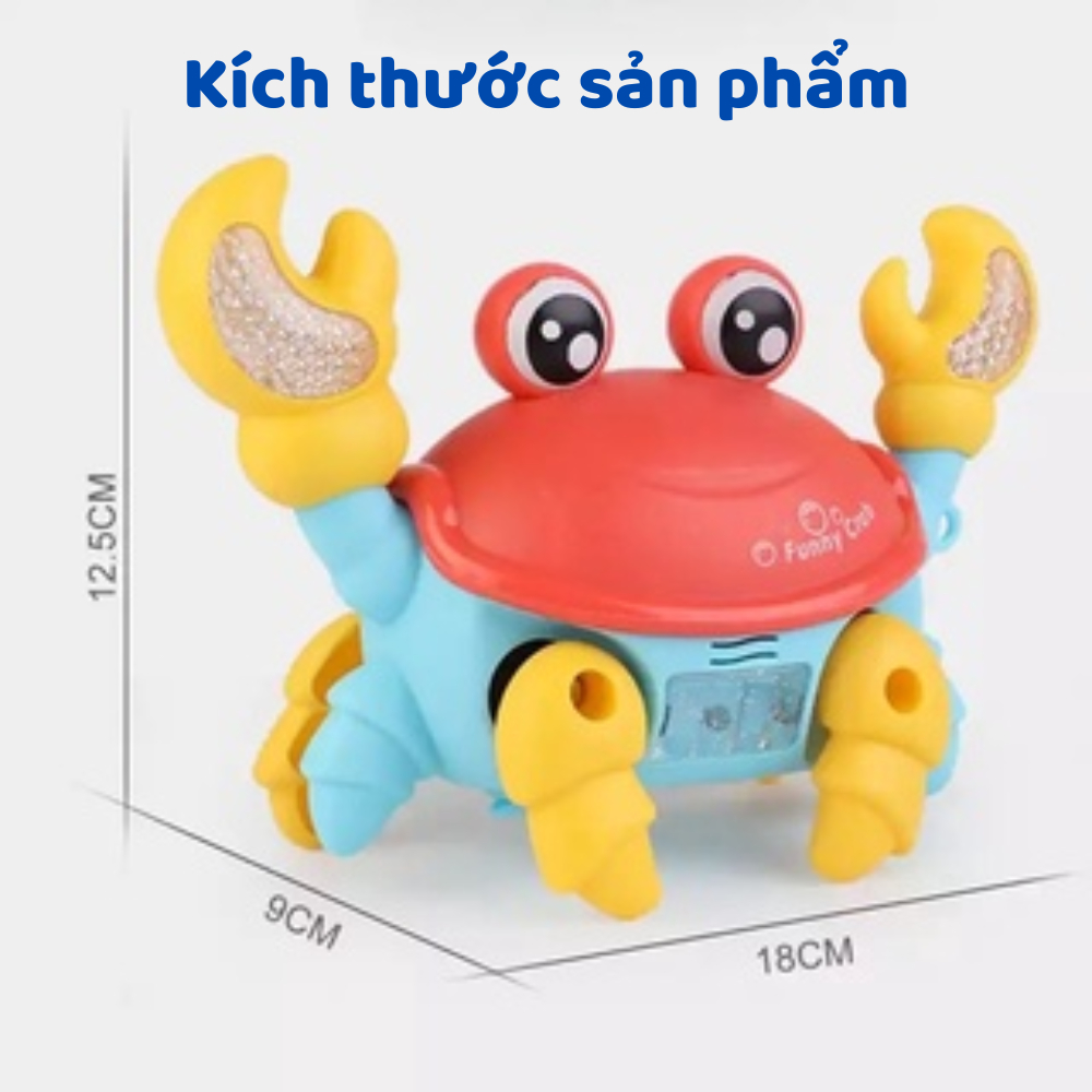 Đồ Chơi Cho Bé Con Cua Chạy Pin Vui Nhộn Có Nhạc Và Đèn Phát Sáng Cho Bé