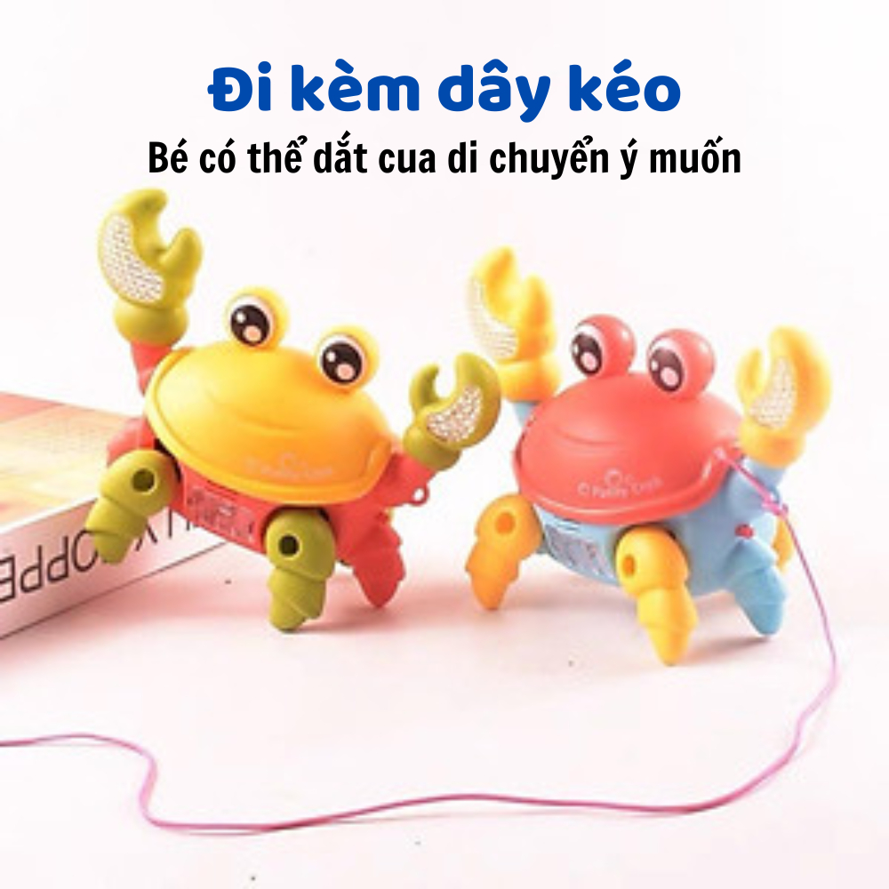 Đồ Chơi Cho Bé Con Cua Chạy Pin Vui Nhộn Có Nhạc Và Đèn Phát Sáng Cho Bé