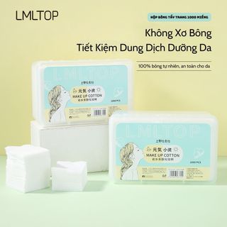 Bông Tẩy Trang 2in1  Bông Đắp Toner 500 Miếng+50 bông tẩy trang vuông Lameila - LMLTOP