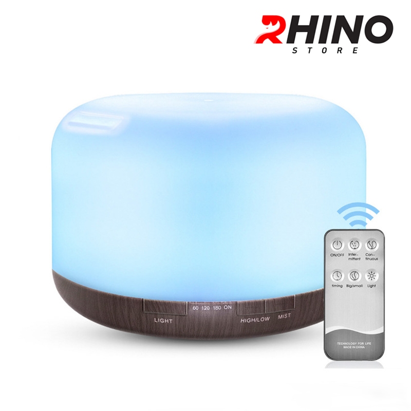 Ảnh Máy phun sương tạo ẩm lớn Rhino H701 500ml, tích hợp đèn ngủ, điều khiển từ xa 1