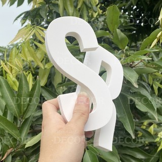 Chữ Nổi Fomex Trắng 15cm T1 In Hoa Dán Tường Trang Trí Tiệm - Chữ 3d Decor Biển quảng cáo