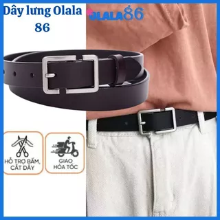 50 Mẫu Thắt lưng nam nữ, dây nịt vuông cá tính màu đen da xịn trẻ trung, cá tính OLALA 86