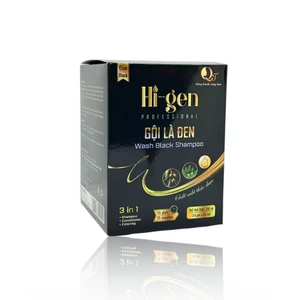Dầu gội phủ bạc Hi-gen _ Gội là đen gói 25ml (Hộp 10 gói)