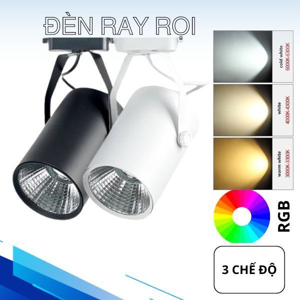 ĐÈN RỌI, ĐÈN RỌI THANH RAY 5W 10W 20W ,ÁNH SÁNG :TRẮNG , VÀNG , 4K , 3 ...