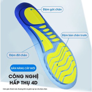 Lót Giày Cao Su Non BLUEWIND Đàn Hồi Chống Sốc Cao, Miếng Lót Giày Chống Rộng Thoáng Khí 9312