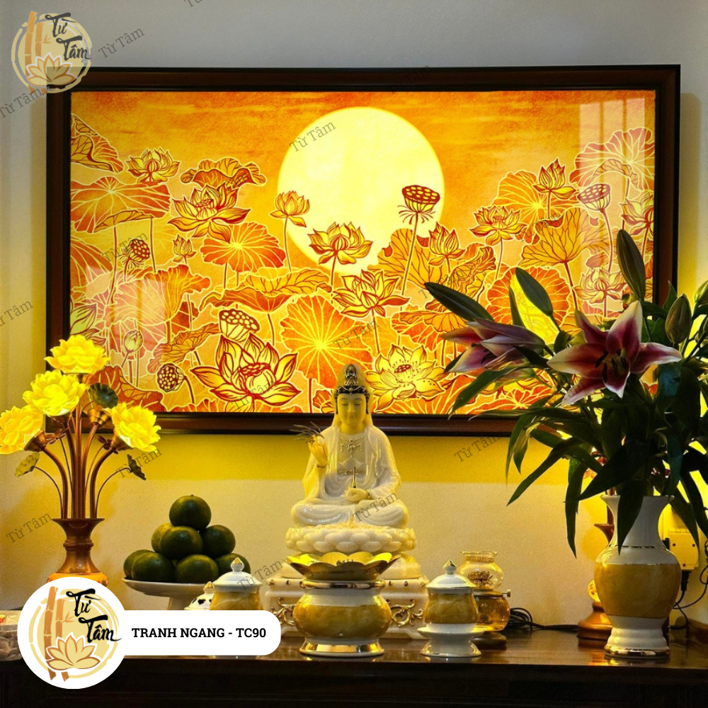 Tranh Trang Trí Bàn Thờ Phật: Ý Nghĩa, Lựa Chọn và Cách Bảo Quản