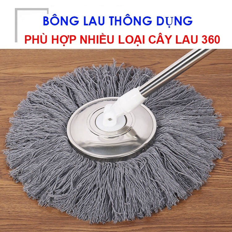 Bông lau nhà 360 Cotton siêu thấm hút, siêu bền