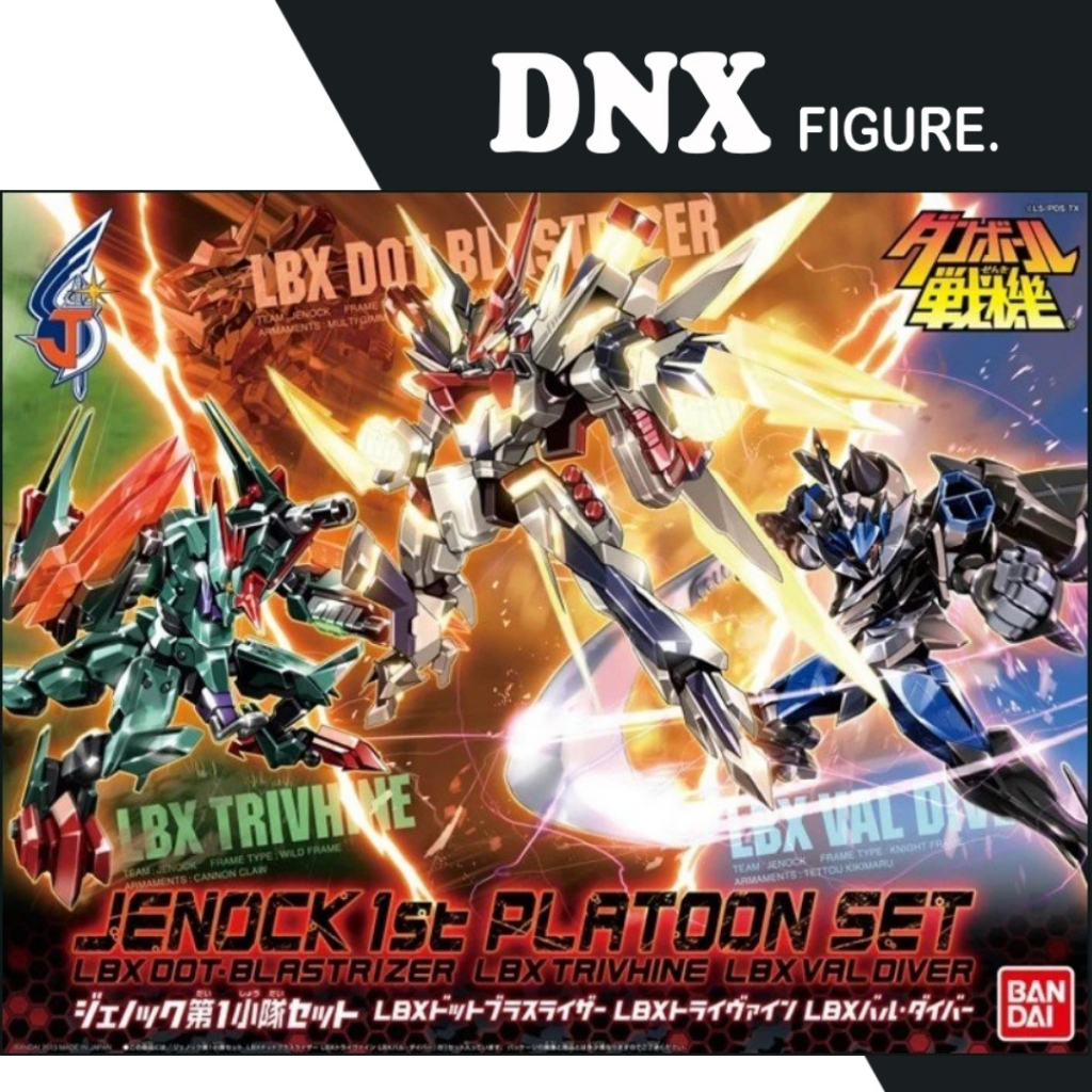 Mô hình lắp ráp LBX Jenock 1st Platoon Set Dot Blastrizer Trivhine Val ...