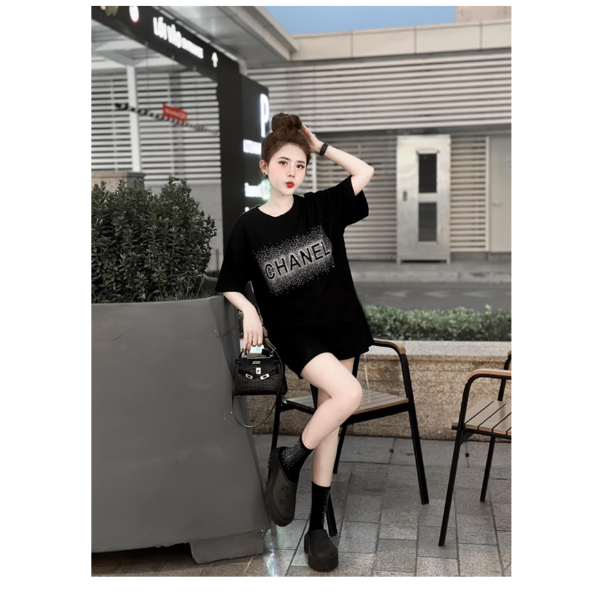 Aó thun phom rộng giấu quần-Áo localbran tay lỡ-Aó phông unisex tay lỡ-Chất liệu cotton 100% thoáng mát-Thời trang.