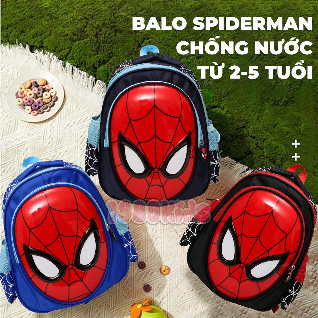 Ảnh Balo cho bé trai đi học mẫu giáo mầm non 1989KIDS SHOP hình siêu nhân,chống thấm nước,siêu nhẹ,kích thước 30cm*13cm*26cm 1