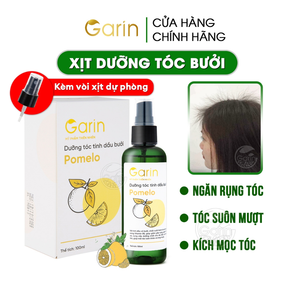 Chai xịt Tinh dầu bưởi Garin 100ml: Kích mọc tóc, Giảm rụng, Làm dày hiệu quả