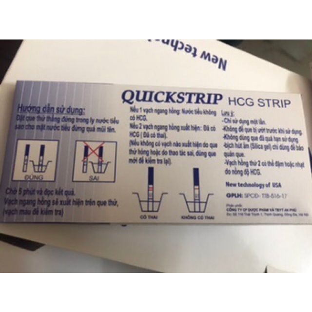 Combo 10  Que thử thai QuickStrip