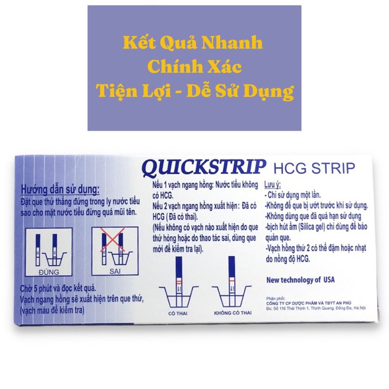 Combo 10  Que thử thai QuickStrip