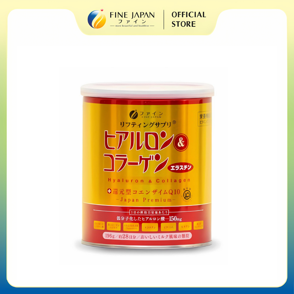 Bột uống Hyaluron & Collagen FINE JAPAN hạn chế lão hóa da lon 196g ...