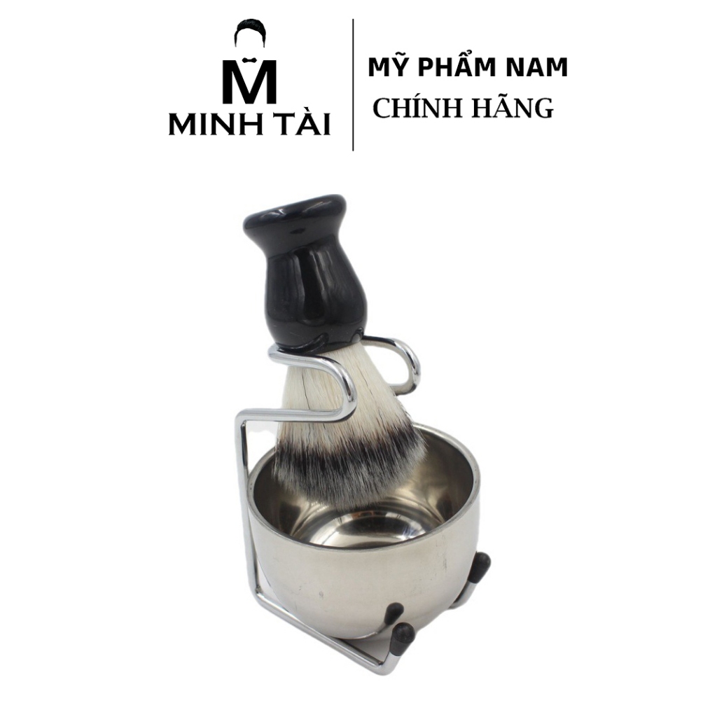 Bộ bát chổi quét bọt cạo râu Inox | Shopee Việt Nam