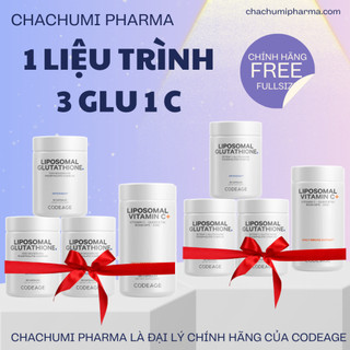 Combo Viên Uống Trắng Da CODEAGE Glutathione Liposomal 500mg 1000mg Bật Tone, Trắng Da, Giảm Sạm Nám