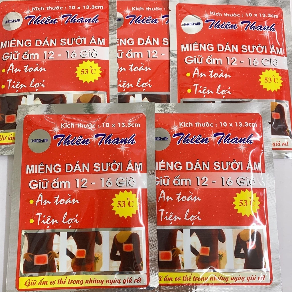 Miếng dán  giữ ấm - giữ nhiệt THIÊN THANH giữ ấm cơ thể hộp 10 miếng