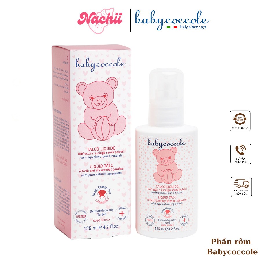 Phấn rôm Babycoccole 0M+ cho bé an toàn cho trẻ sơ sinh dạng nước chiết ...