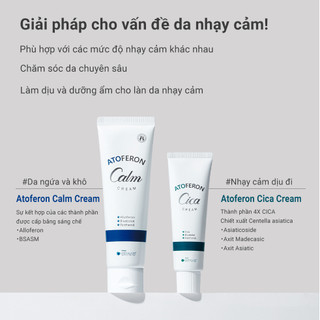 Kem Dưỡng Làm Dịu, Không Gây Kích Ứng, Nhờn Dính Cho Da Nhạy Cảm Elravie Atoferon Cica Cream 50ml