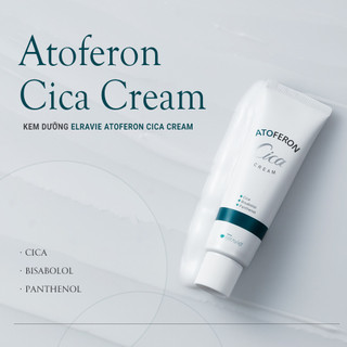 Kem Dưỡng Làm Dịu, Không Gây Kích Ứng, Nhờn Dính Cho Da Nhạy Cảm Elravie Atoferon Cica Cream 50ml