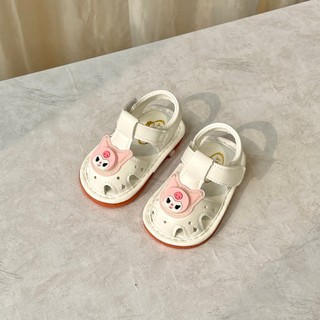 Dép Rọ chíp chíp Tập Đi Quai Dán nhiều Nhân vật hoạt hình 3D Dễ Thương Chất Liệu Da PU Siêu Mềm Cho Bé ( TD12 )