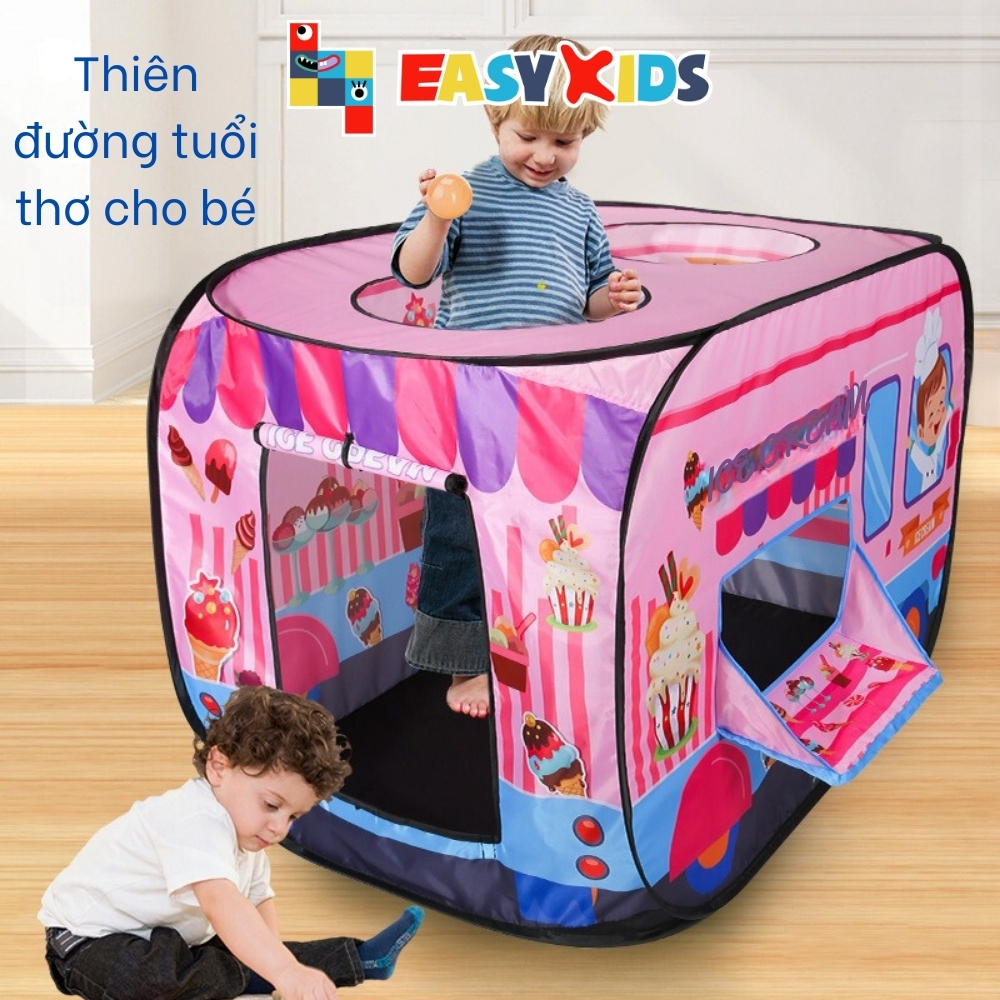 Nhà Lều Vải Công Chúa Bé Gái , Lều Cho Bé Trai Ngủ Chơi Trong Nhà Ngoài Sân Có Khung Thép Dẻo Dễ Gấp