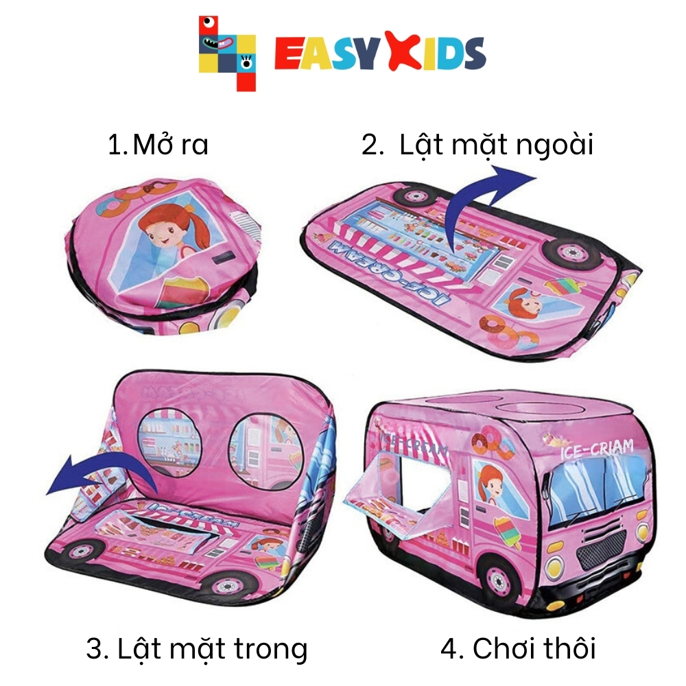 Nhà Lều Vải Công Chúa Bé Gái , Lều Cho Bé Trai Ngủ Chơi Trong Nhà Ngoài Sân Có Khung Thép Dẻo Dễ Gấp