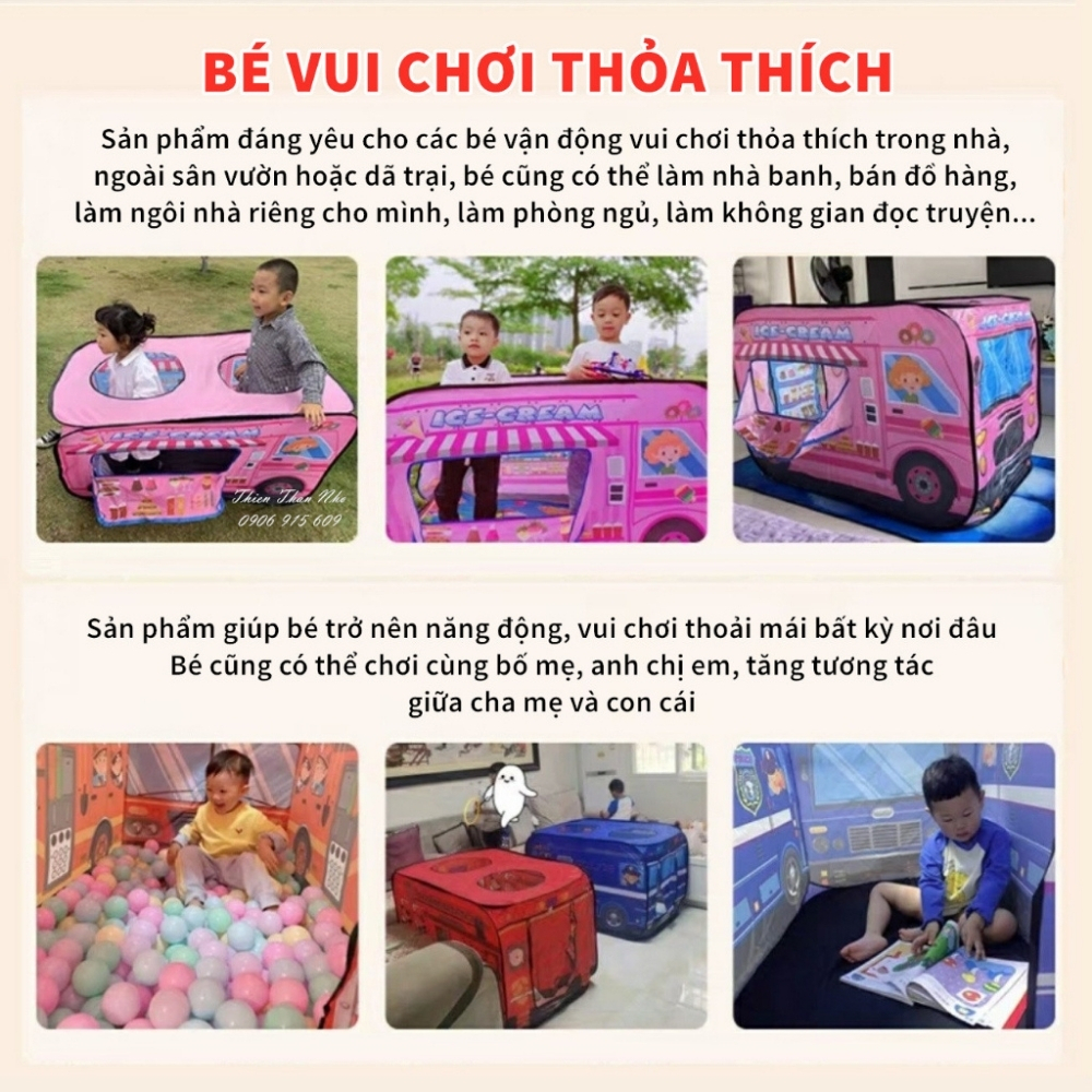 Nhà Lều Vải Công Chúa Bé Gái , Lều Cho Bé Trai Ngủ Chơi Trong Nhà Ngoài Sân Có Khung Thép Dẻo Dễ Gấp