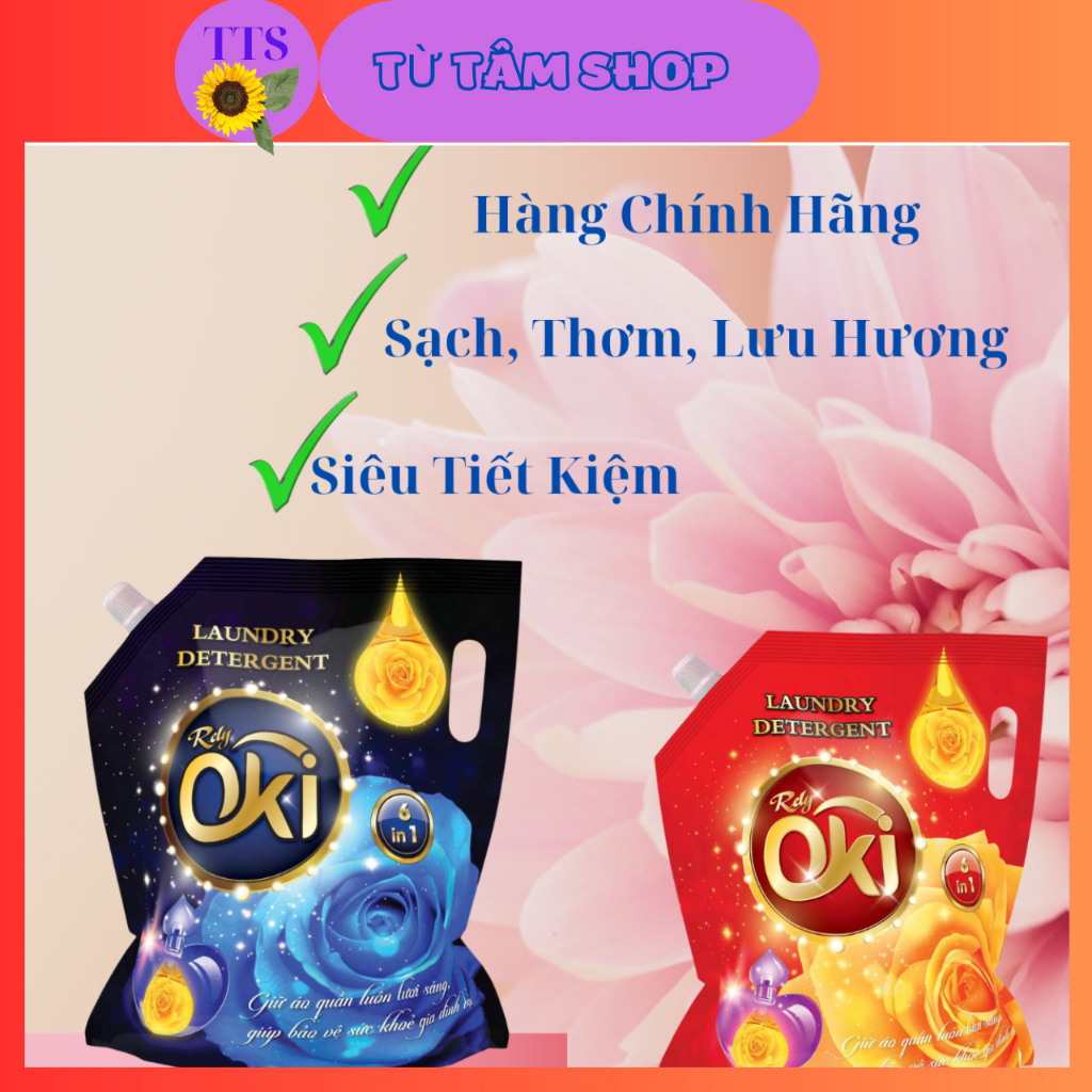 Nước Giặt Xả Cao Cấp OKI Túi 2,7kg