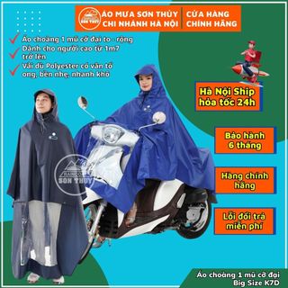 ( K7-CHẤT LIỆU Polyester - TỔ ONG ) Áo Mưa Choàng Siêu To Vải Dù Polyester Áo Mưa Sơn Thủy Trùm Toàn Thân Cỡ Đại Vải Dù