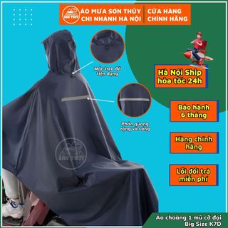 ( K7-CHẤT LIỆU Polyester - TỔ ONG ) Áo Mưa Choàng Siêu To Vải Dù Polyester Áo Mưa Sơn Thủy Trùm Toàn Thân Cỡ Đại Vải Dù