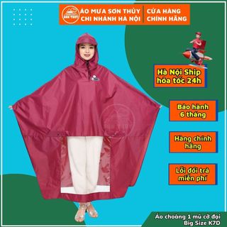 ( K7-CHẤT LIỆU Polyester - TỔ ONG ) Áo Mưa Choàng Siêu To Vải Dù Polyester Áo Mưa Sơn Thủy Trùm Toàn Thân Cỡ Đại Vải Dù