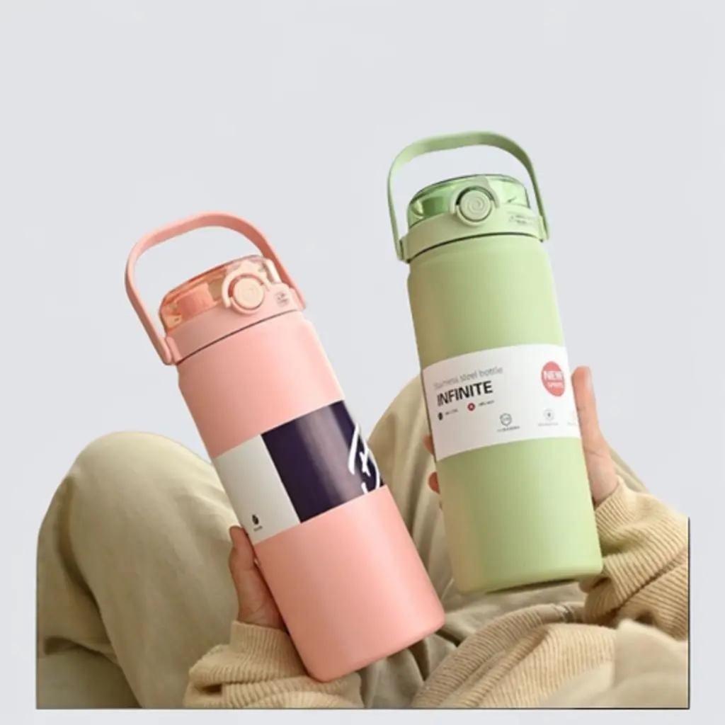 Bình nước giữ nhiệt BOSS thể tích 800ml/1000ml/1200ML có ống hút,chống tràn tốt giữ lạnh nóng lên đến 12H
