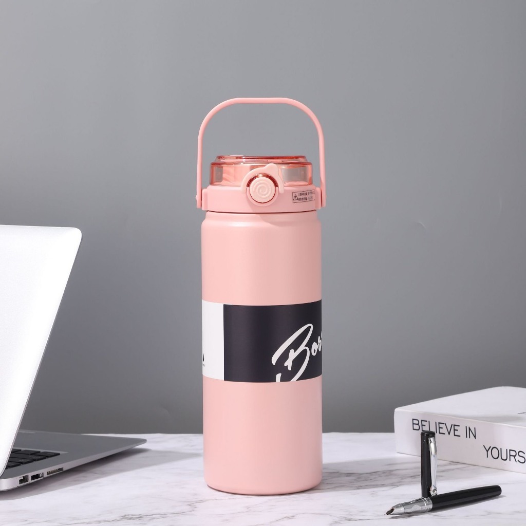 Bình nước giữ nhiệt BOSS thể tích 800ml/1000ml/1200ML có ống hút,chống tràn tốt giữ lạnh nóng lên đến 12H